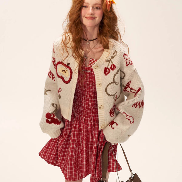 Apple and Cherry Knit Cardigan