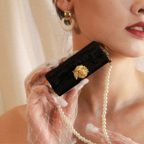 Retro Lipstick Case - Black