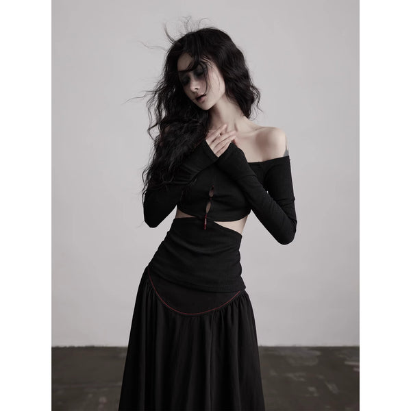 Cutout Off-the-shoulder Top
