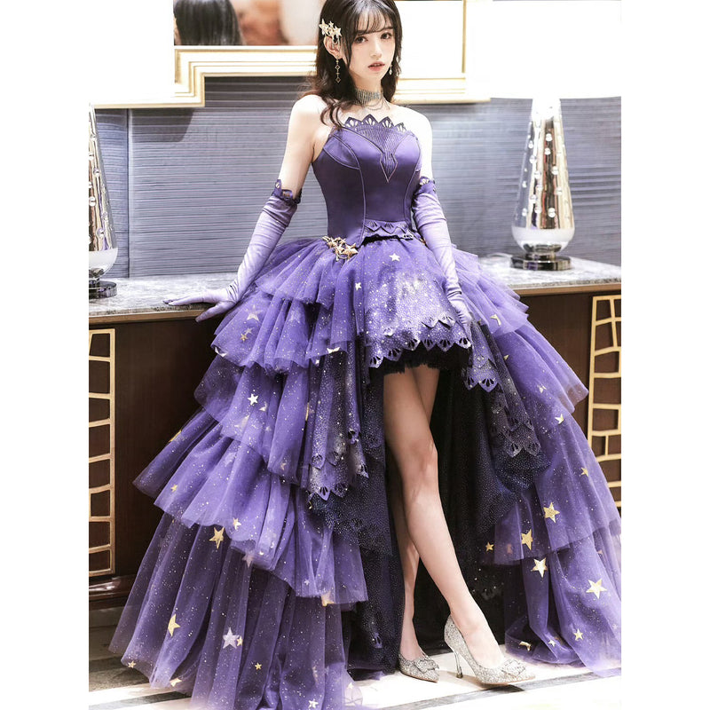 星降る夜に誘うトップスとチュールスカート - Dark Purple[2025年8月下旬-9月中旬発送予定]