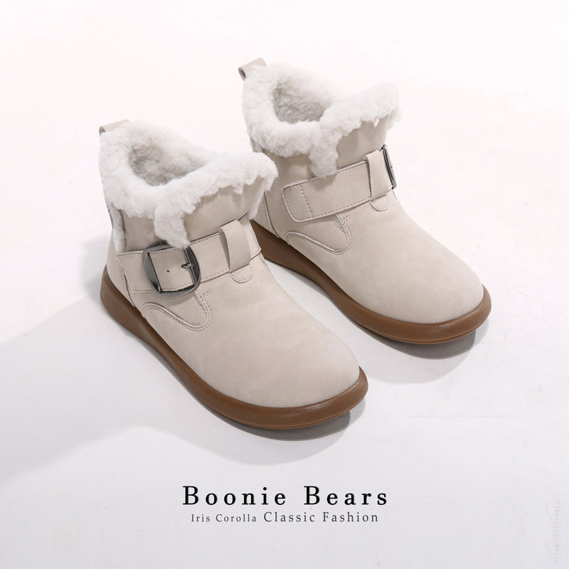 Boonie Bears Short Snow Boots - Ivory[2026年1月上旬-2月上旬発送予定]