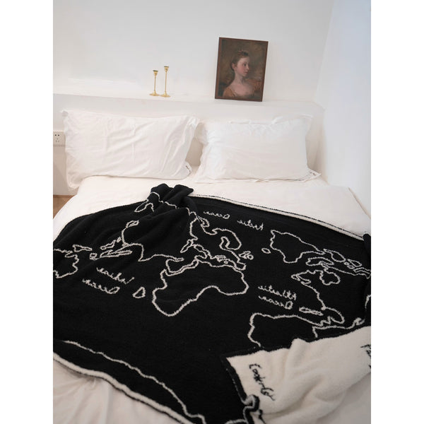 世界地図のブランケット