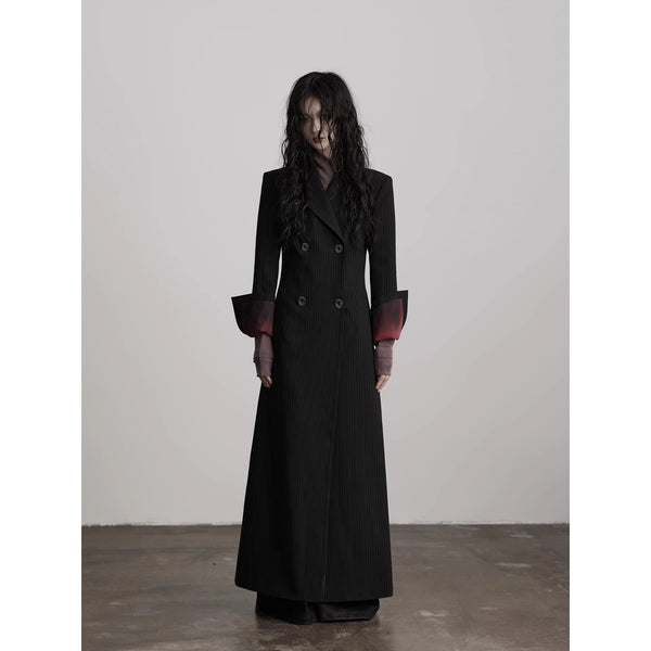 Pinstripe Long Tailored Coat
