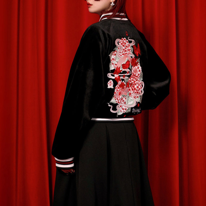 花蝶画の刺繍スカジャン – ManusMachina