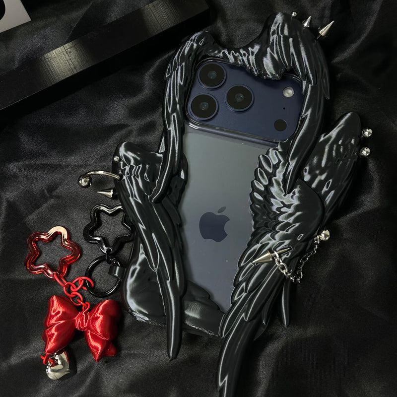 Six Winged Angel iPhone Case - Black