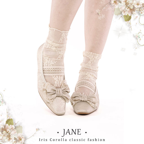Satin Ribbon Low Heel Pumps - Light Gold[2025年7月上旬-8月上旬発送予定]