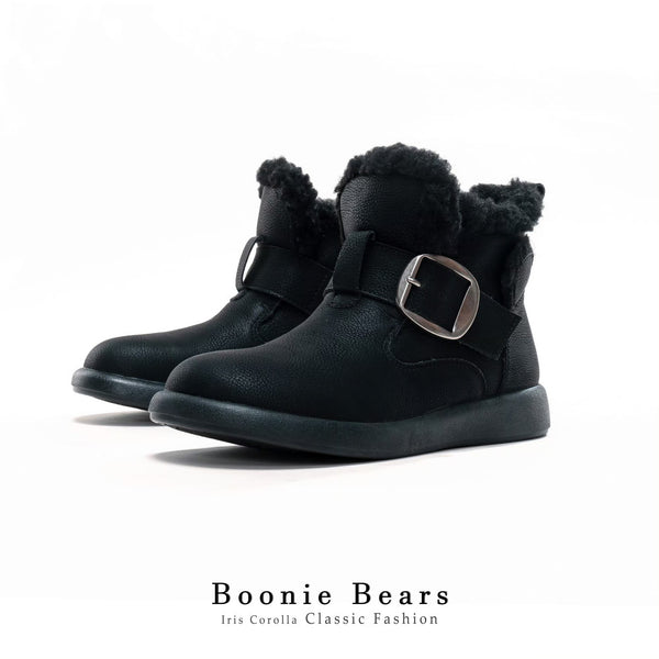 Boonie Bears Short Snow Boots - Black[2026年1月上旬-2月上旬発送予定]