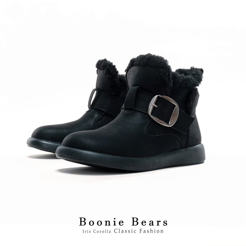 Boonie Bears Short Snow Boots - Black[2026年1月上旬-2月上旬発送予定]