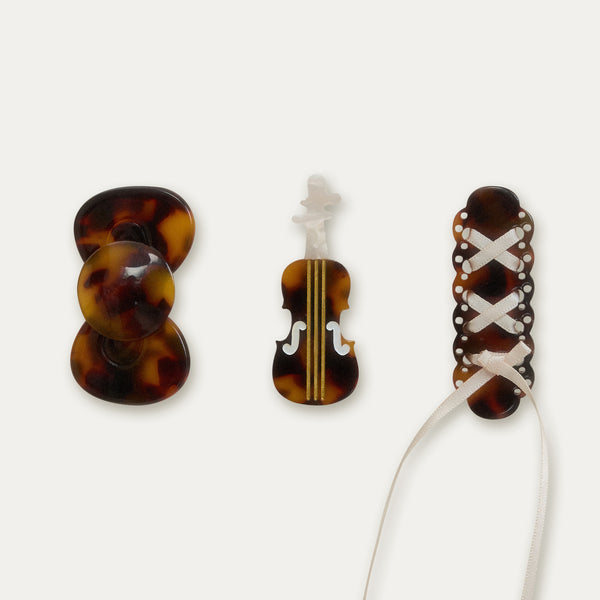 Violin and Ribbon Hair Clip（3点セット）