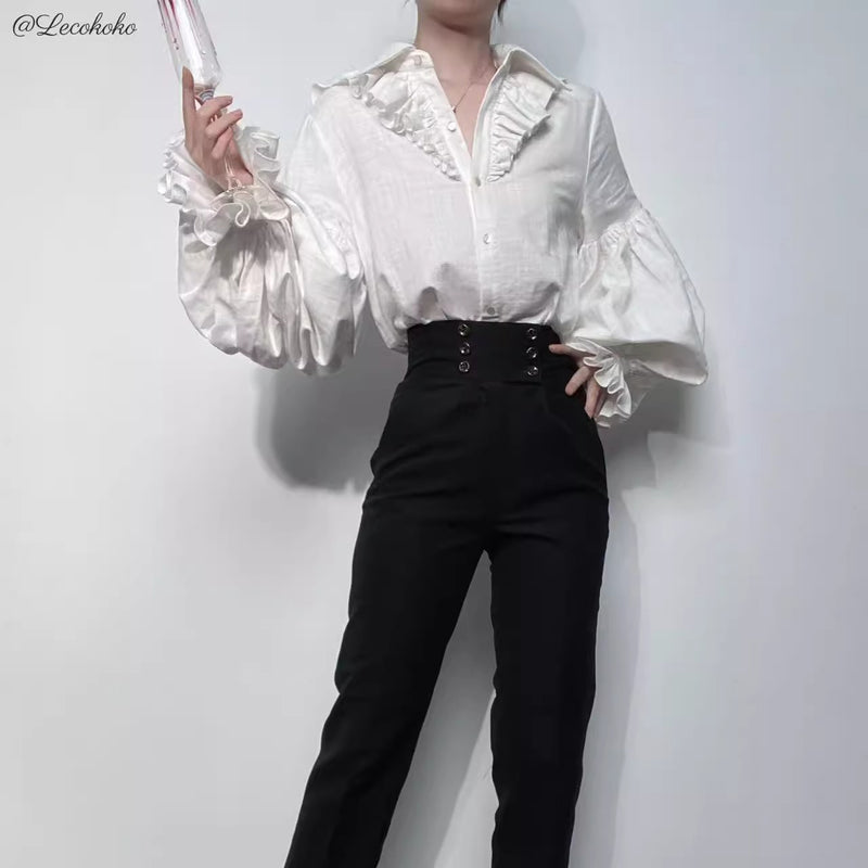 純白の貴公子のヴィクトリアンブラウス[2026年3月上旬-3月下旬発送予定]