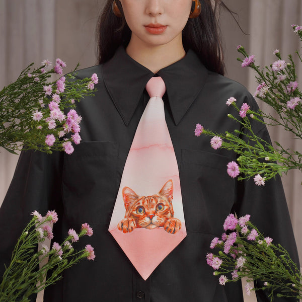 子猫の挿絵ネクタイ