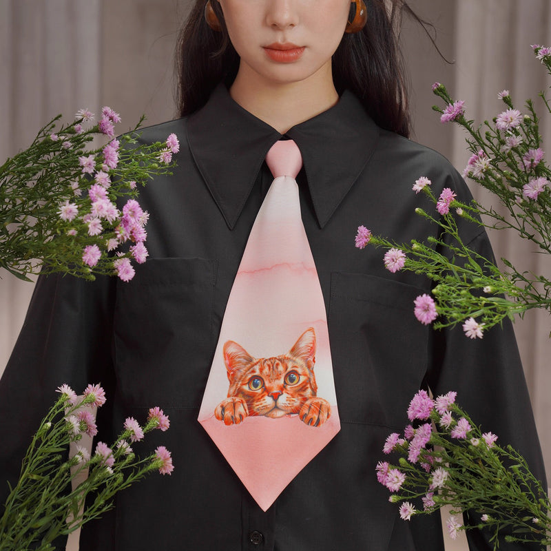 子猫の挿絵ネクタイ