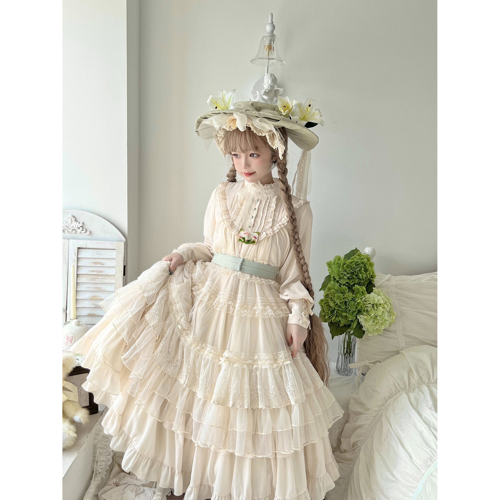 生成のお嬢様のクラシカルワンピース[2025年9月下旬-10月下旬発送予定