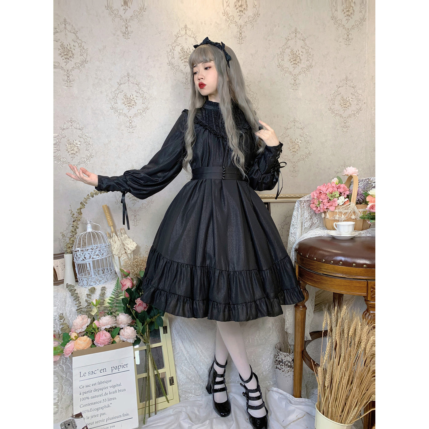 超稀少80s最初期品スウィートオルガン幻のクラシカル別珍ワンピース黒/美品セット 超稀少80s最初期品スウィートオルガン幻のクラシカル別珍ワンピース黒美品