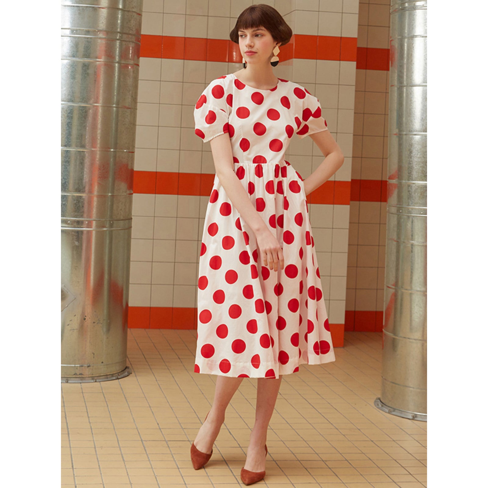 激レア！MAM（マム）*ゴブランプリントワンピース*懐古クラロリ プラスサイズ】ゴブラン風くまちゃんコートワンピース