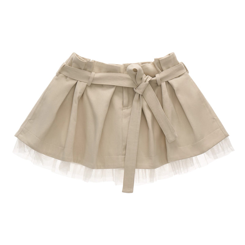 Work-style Tulle Short Skirt
