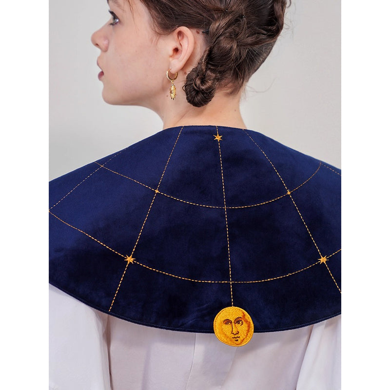 獅子の刺繍付け襟