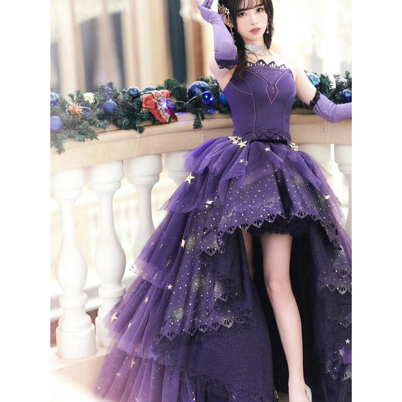 星降る夜に誘うトップスとチュールスカート - Dark Purple[2025年8月下旬-9月中旬発送予定]