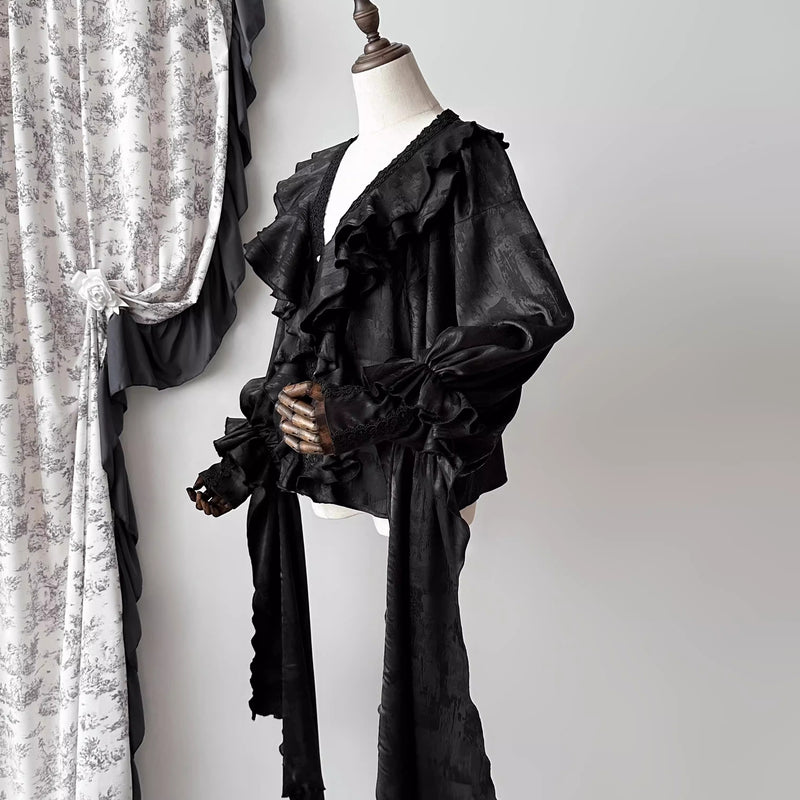 伯爵令嬢のヴィクトリアンブラウス - Black[2026年4月中旬-5月中旬発送予定]