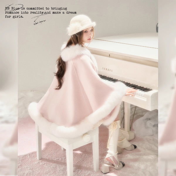 Romantic Fur Cape Coat