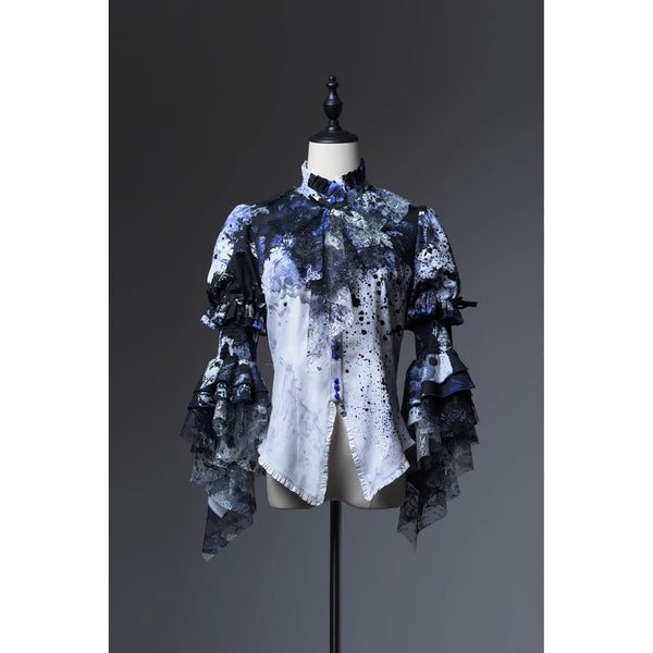 血塗れのお嬢様のキャバリアブラウス - Dark Blue[2026年2月下旬-3月下旬発送予定]