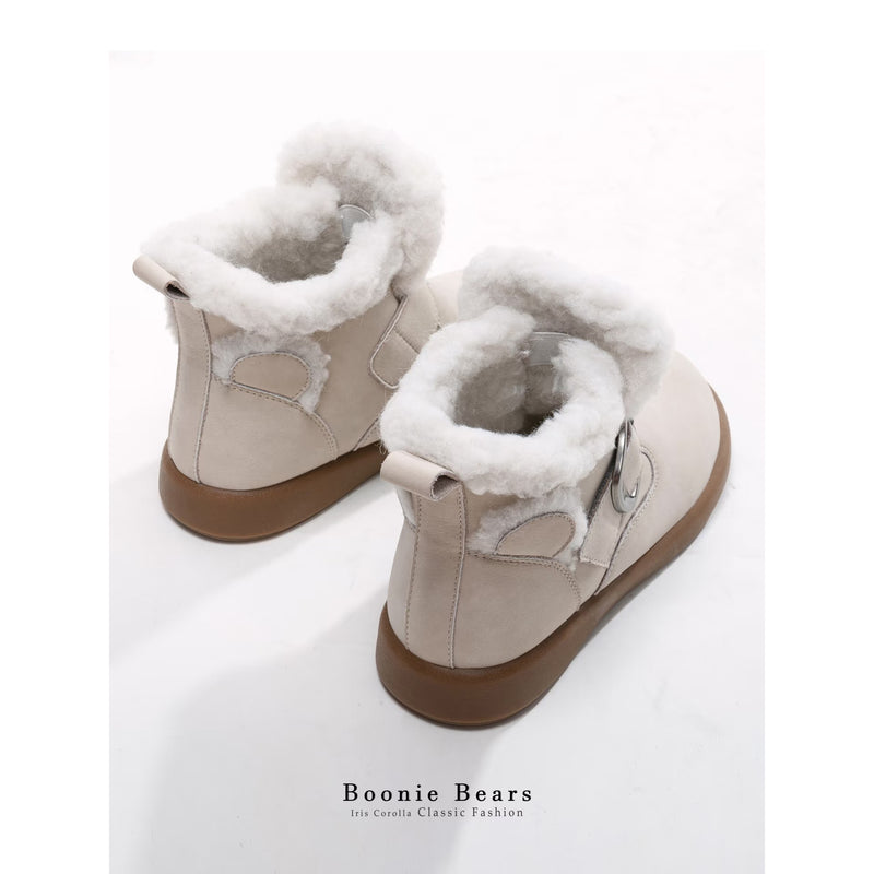 Boonie Bears Short Snow Boots - Ivory[2026年1月上旬-2月上旬発送予定]