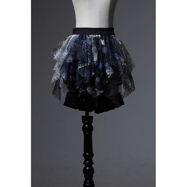 血塗れのお嬢様のゴシックスカートパンツ - Dark Blue[2026年2月下旬-3月下旬発送予定]