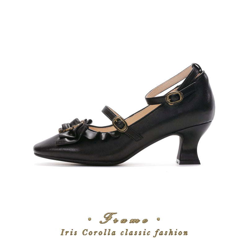 Court Ball Mary Jane Pumps - Matte Black[2026年1月上旬-1月下旬発送予定]