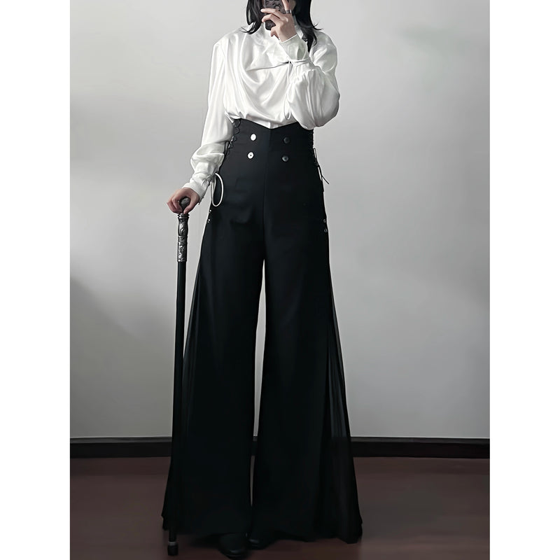 黒騎士の編み上げプリーツパンツ[2025年12月上旬-12月下旬発送予定]