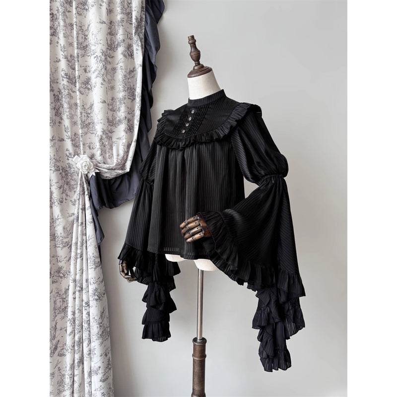 伯爵令嬢のベルスリーブブラウス - Black[2026年3月上旬-3月下旬発送予定]