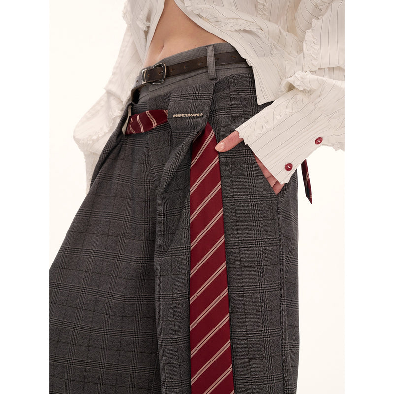 Glen Plaid Wide Pants