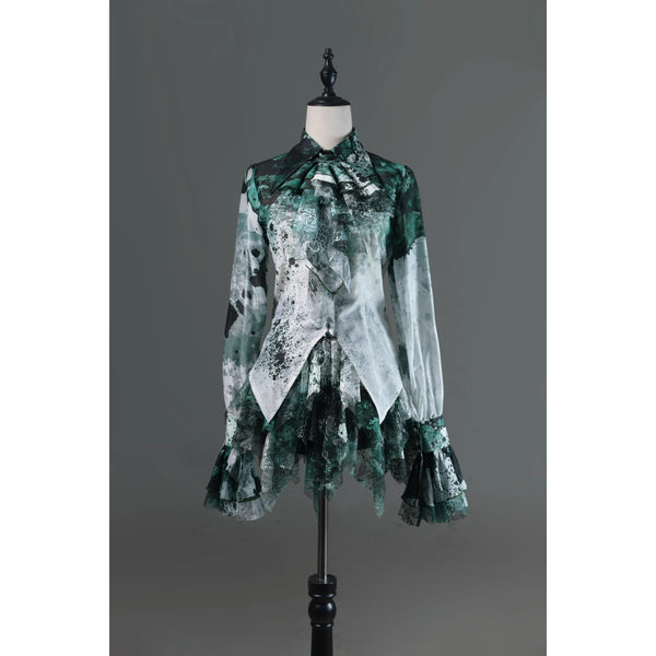 血塗れのお嬢様のヴィクトリアンブラウス - Green[2026年2月下旬-3月下旬発送予定]