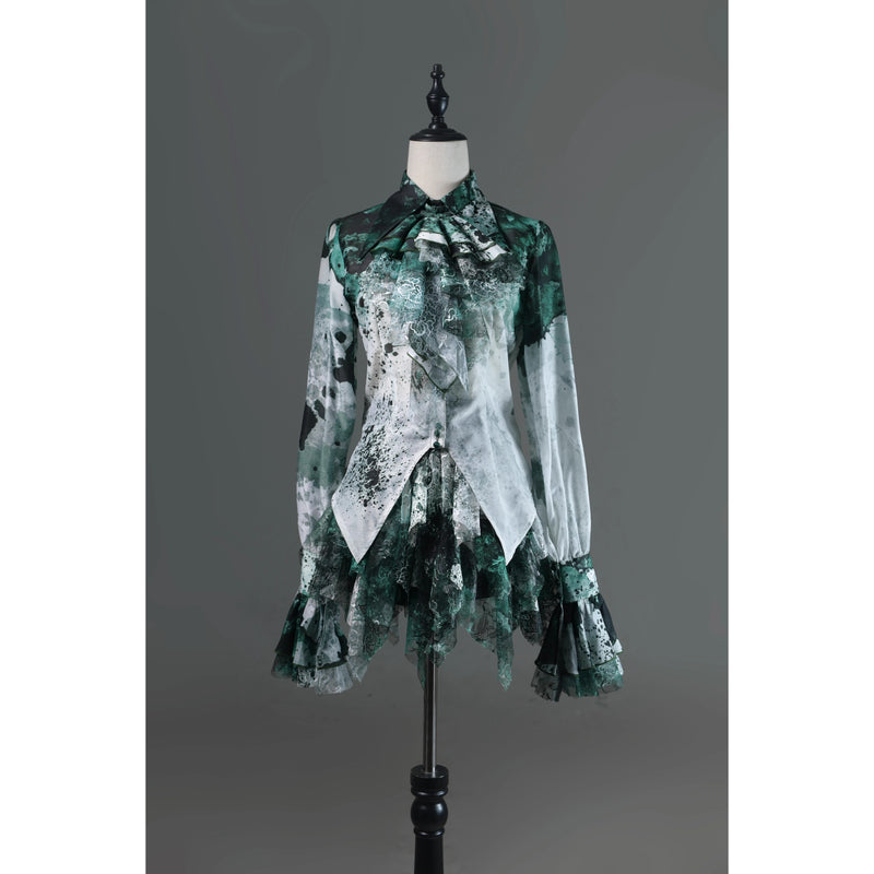 血塗れのお嬢様のヴィクトリアンブラウス - Green[2026年2月下旬-3月下旬発送予定]