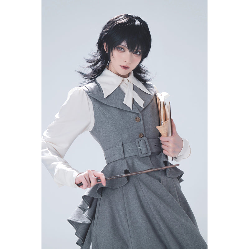 Wizarding World British Tail Vest and Strap Skirt - Gray