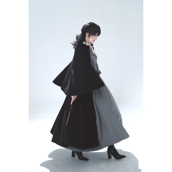 Wizarding World British Cape Long Coat - Black[2025年12月中旬-2026年1月中旬発送予定]