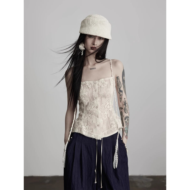 Moonlight Flower Embroidered Camisole