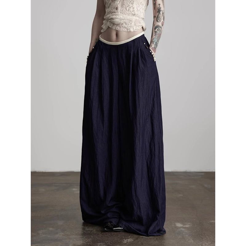 Dark Navy Wide Pants