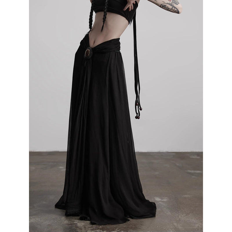 Cameo Brooch Gothic Long Skirt
