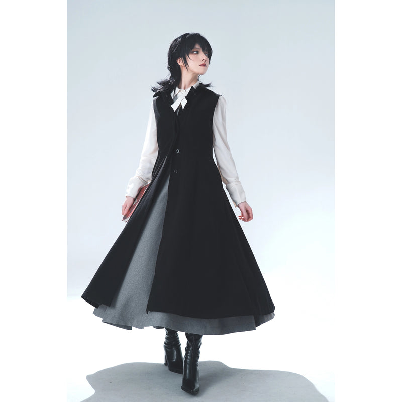 Wizarding World British Cape Long Coat - Black[2025年12月中旬-2026年1月中旬発送予定]