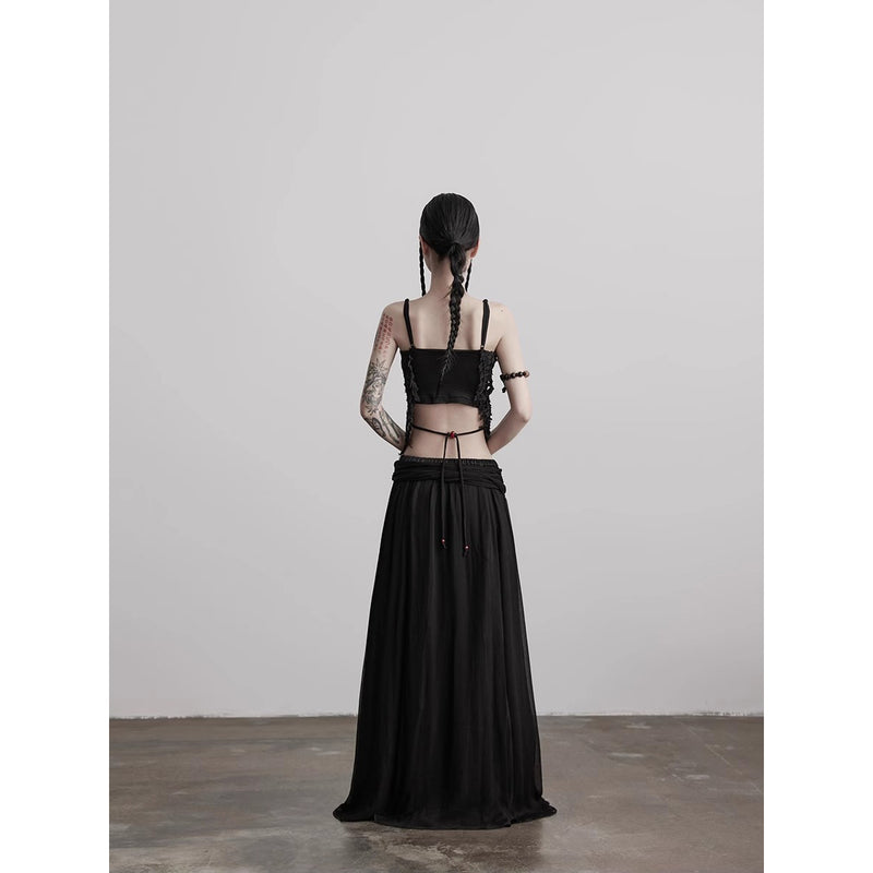 Cameo Brooch Gothic Long Skirt