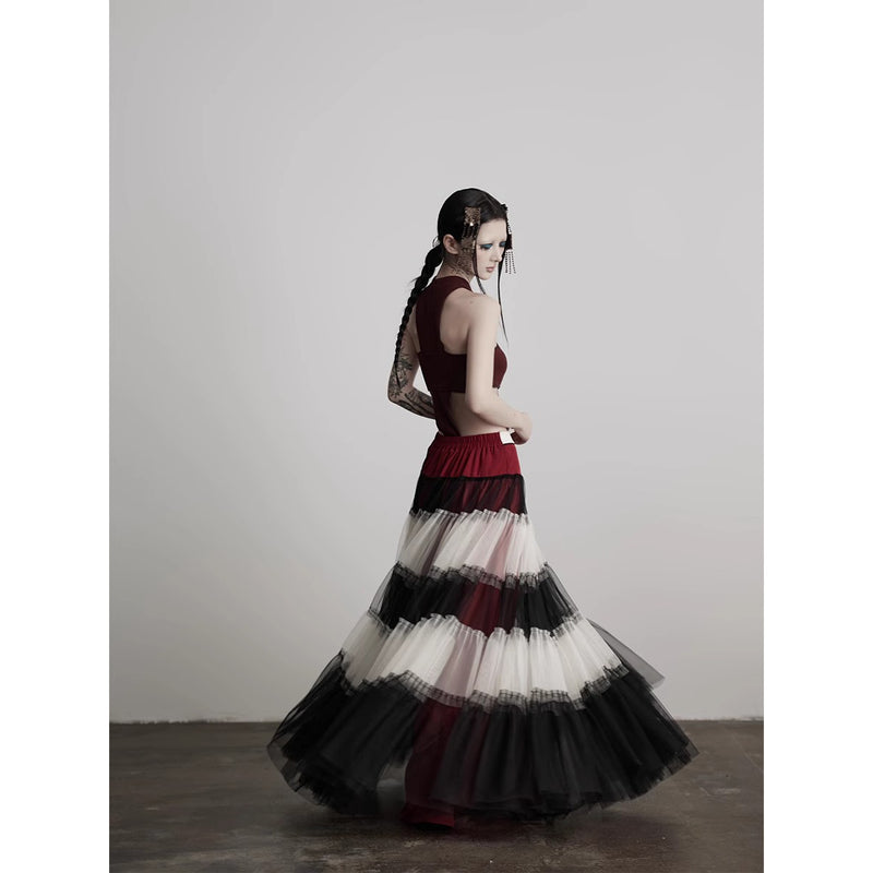 Rose Queen Gradation Tulle Skirt