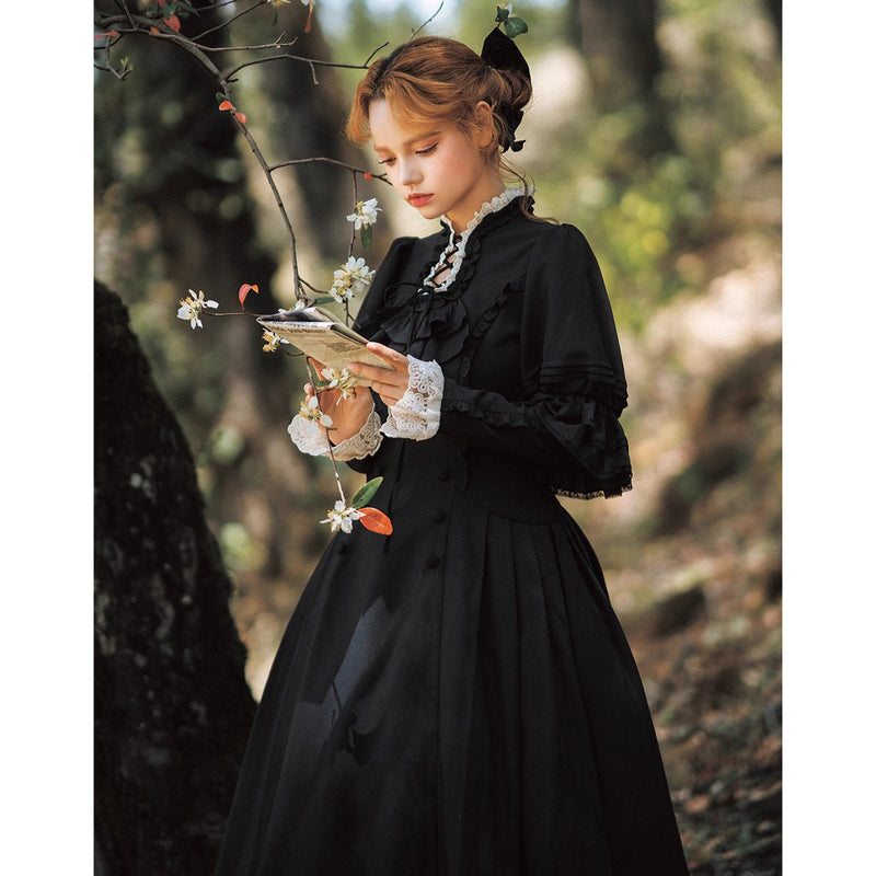 伯爵夫人のクラシカルワンピース - Black[2025年10月中旬-11月中旬発送予定]