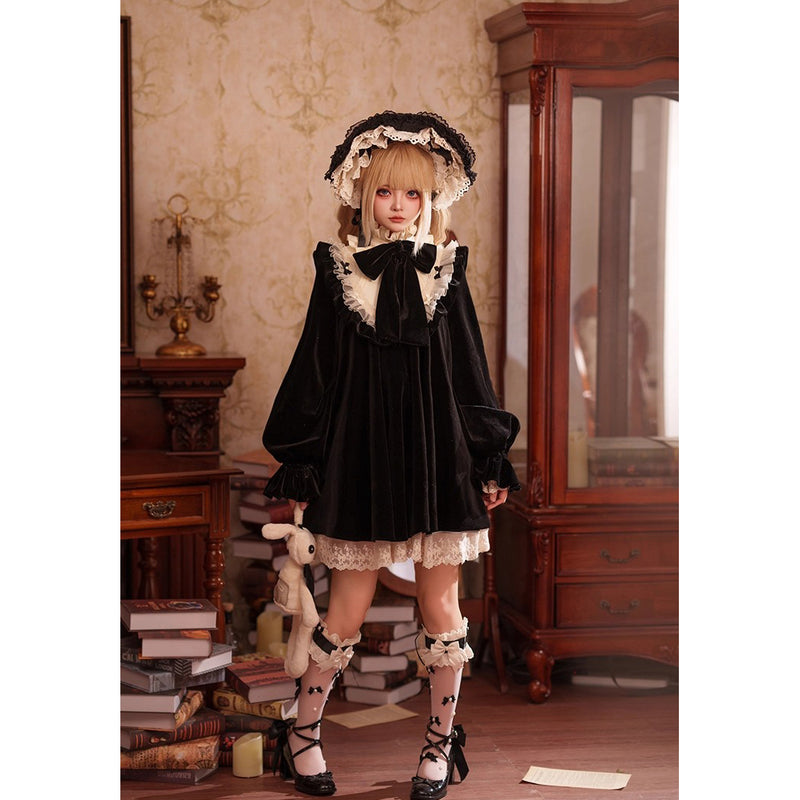 西洋人形のドールワンピース - Black[2025年11月上旬-12月上旬発送予定]