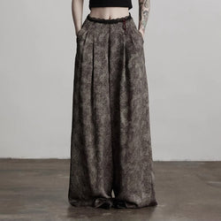 Stone Texture Wide Pants
