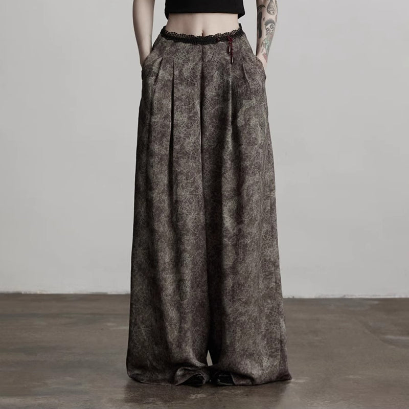Stone Texture Wide Pants