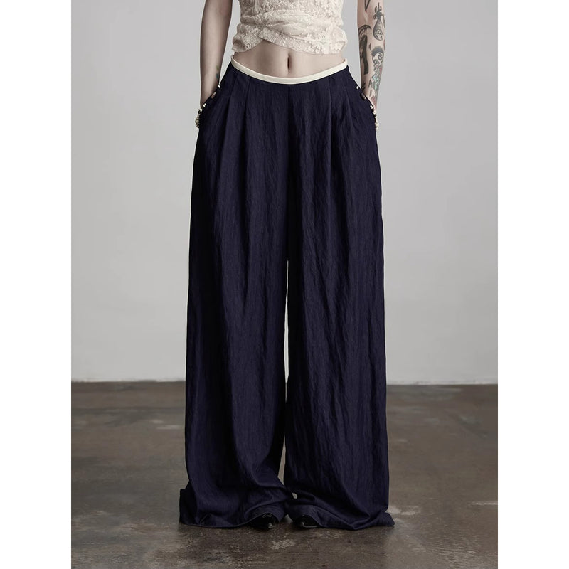 Dark Navy Wide Pants