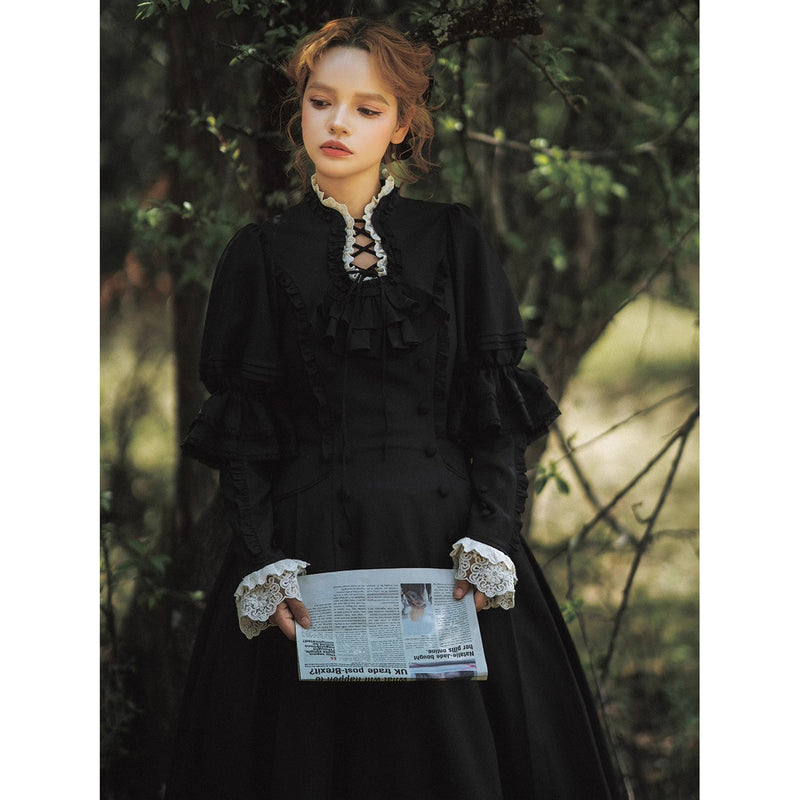 伯爵夫人のクラシカルワンピース - Black[2025年10月中旬-11月中旬発送予定]