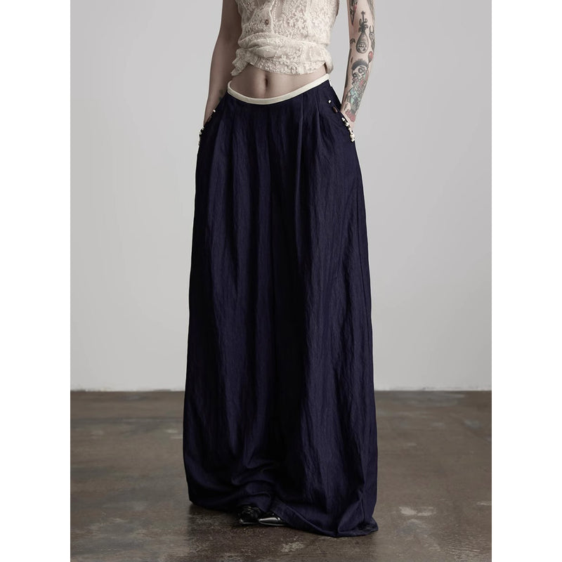 Dark Navy Wide Pants