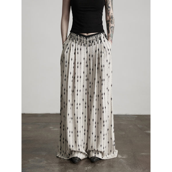 Geometric Wide Leg Pants