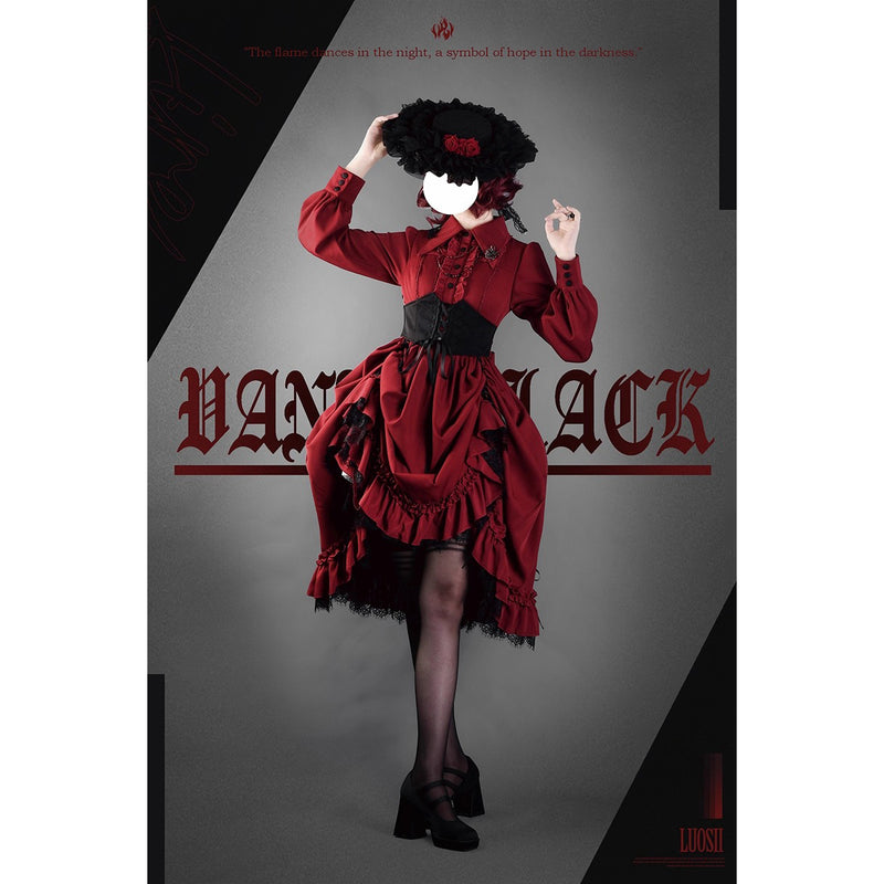 深紅のお嬢様のゴシックコルセットワンピース – ManusMachina